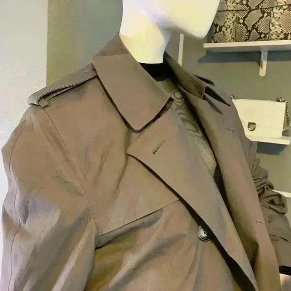 Botany 500 Trench Coat Mens Size 38 Tan Overcoat Made In USA - Picture 3 of 15